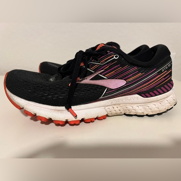 ON SALE $20 Brooks Adrenaline GTS 19 Women’s Running Shoes - Black/Orange - Picture 6 of 10